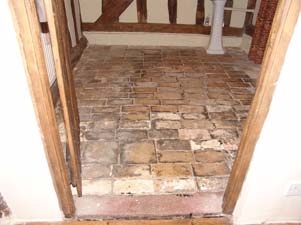 brick flooring before